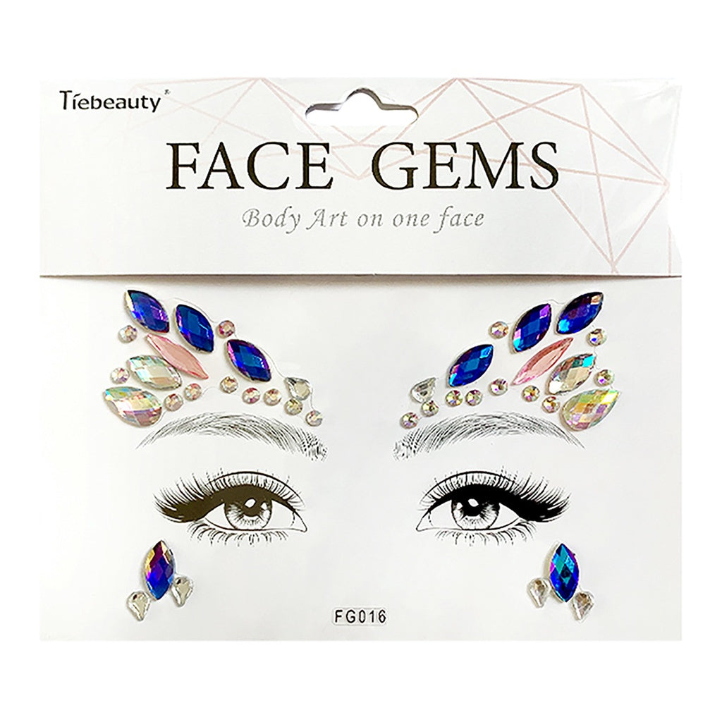 Face Rhinestone Tattoo Sticker European and American Girls Diamond Forehead Stickers Creative Stage Beauty Stickers Face Pasters