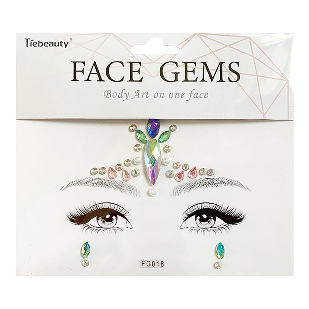 Face Rhinestone Tattoo Sticker European and American Girls Diamond Forehead Stickers Creative Stage Beauty Stickers Face Pasters