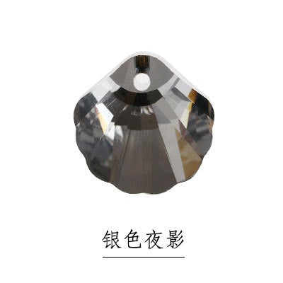 【Genuine in stock】Fashion accessories rhinestones Shell Shaped 16mm 6 colors K9 Glass Crystal Stones Pendant with Single Hole for DIY Jewelry Making Hair Accessories