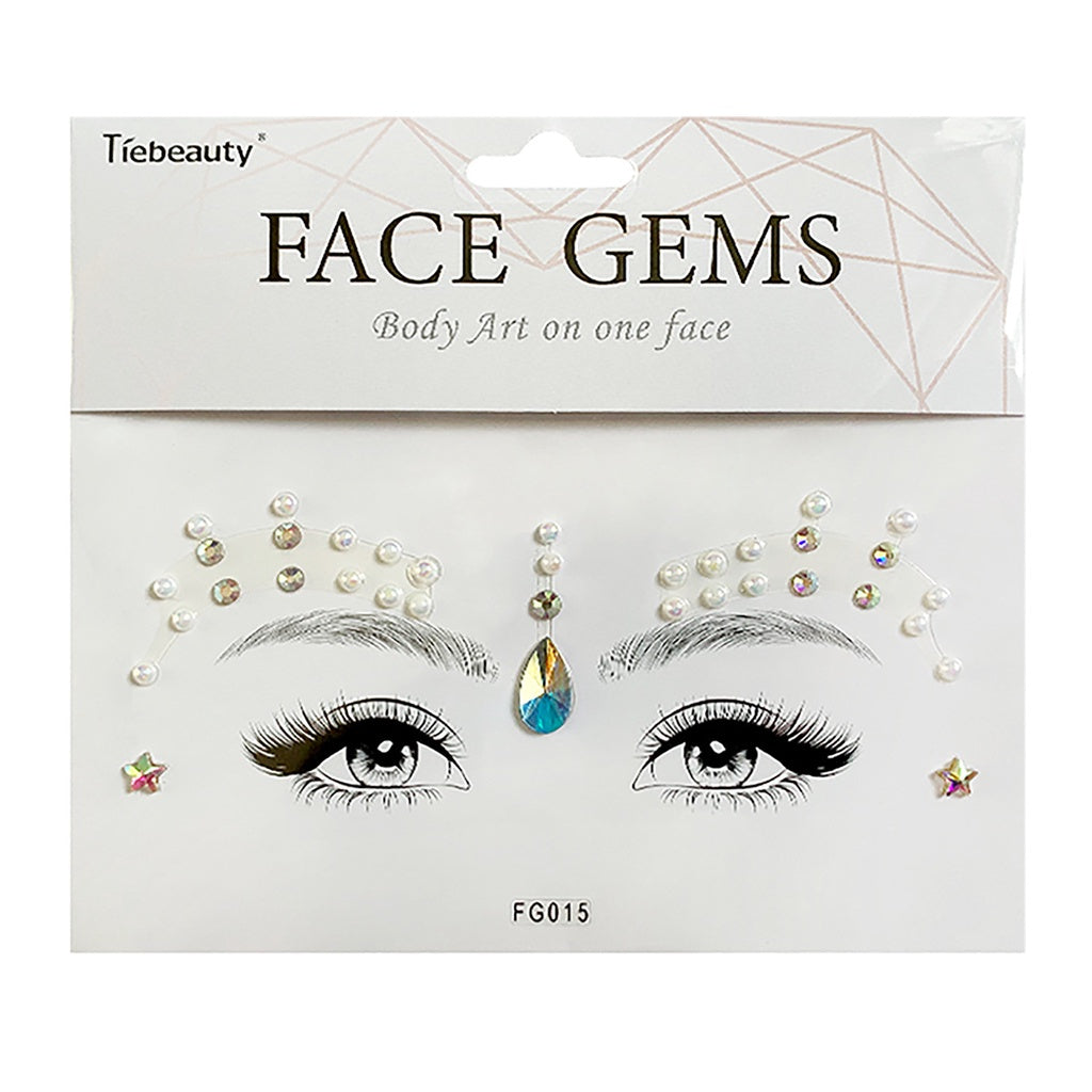 Face Rhinestone Tattoo Sticker European and American Girls Diamond Forehead Stickers Creative Stage Beauty Stickers Face Pasters