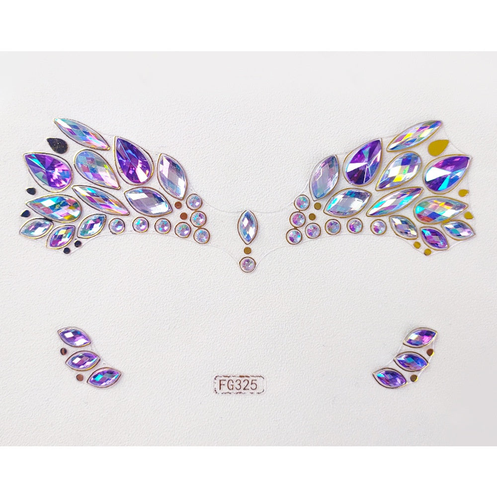 Face Rhinestone Tattoo Sticker European and American Girls Diamond Forehead Stickers Creative Stage Beauty Stickers Face Pasters