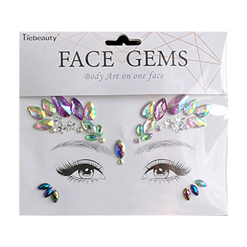 Face Rhinestone Tattoo Sticker European and American Girls Diamond Forehead Stickers Creative Stage Beauty Stickers Face Pasters