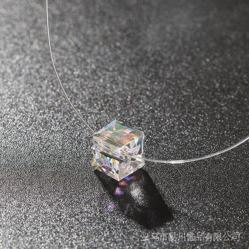 TonyBead K9 High Quality Crystal AB Cube Square faceted Crystal Glass Beads Loose Spacer for Jewelry Making Beads Fits for DIY Necklace Bracelet Craft