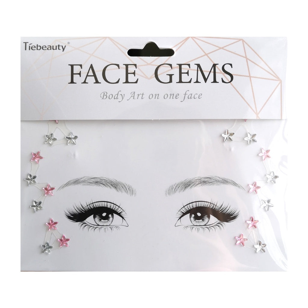 Face Rhinestone Tattoo Sticker European and American Girls Diamond Forehead Stickers Creative Stage Beauty Stickers Face Pasters