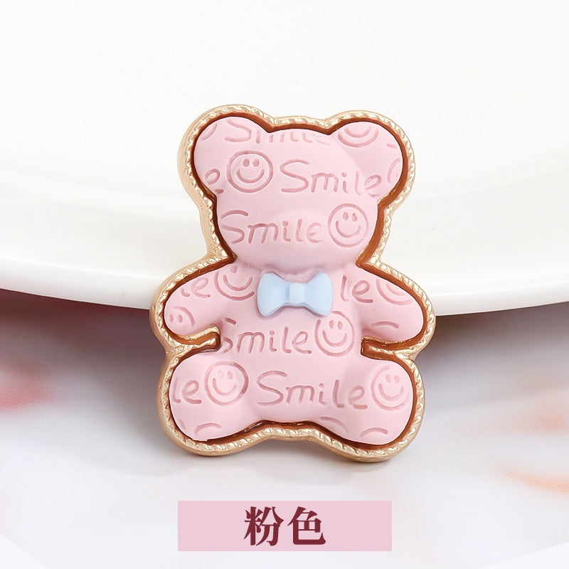 Cartoon Alloy Animal Bear Diy Phone Case Accessories Crocs Handmade Gum Decorative Ornament Accessories