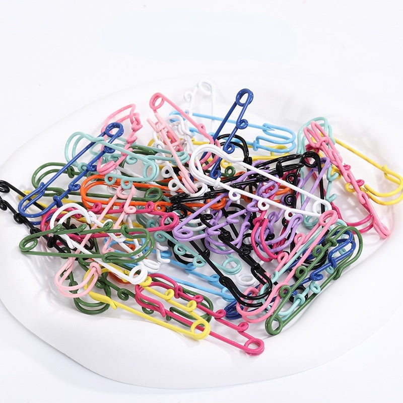 5pcs/10pcs Color Safety Pin Color Environmental Protection Buckle Clothing Pendant Insurance Diy Jewelry Accessories