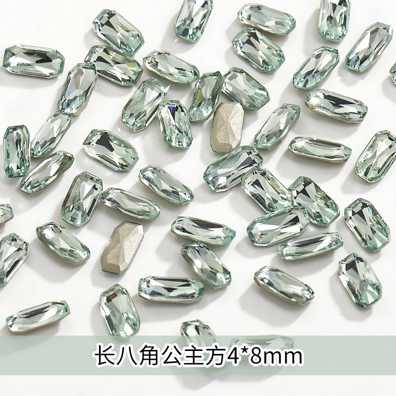 【Genuine in stock】Fashion accessories Accessories for jewelry High Quality Multi Shapes Light Azore Series Rhinestone Crystal Stones For Nail Art Decoration