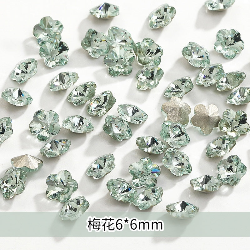 【Genuine in stock】Fashion accessories Accessories for jewelry High Quality Multi Shapes Light Azore Series Rhinestone Crystal Stones For Nail Art Decoration