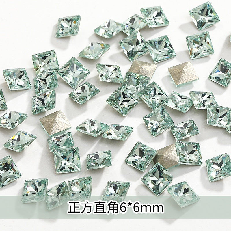 【Genuine in stock】Fashion accessories Accessories for jewelry High Quality Multi Shapes Light Azore Series Rhinestone Crystal Stones For Nail Art Decoration