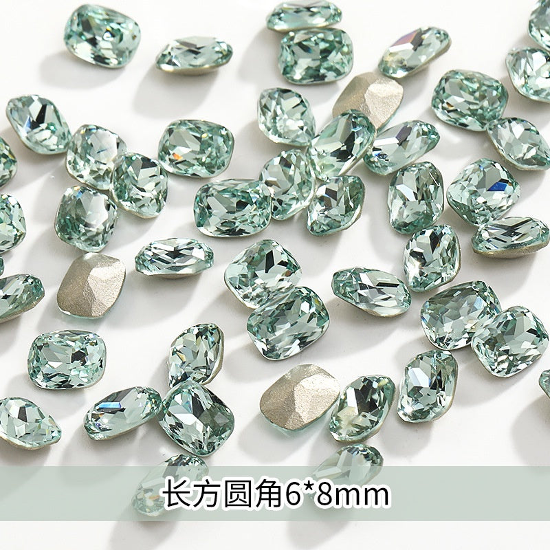 【Genuine in stock】Fashion accessories Accessories for jewelry High Quality Multi Shapes Light Azore Series Rhinestone Crystal Stones For Nail Art Decoration