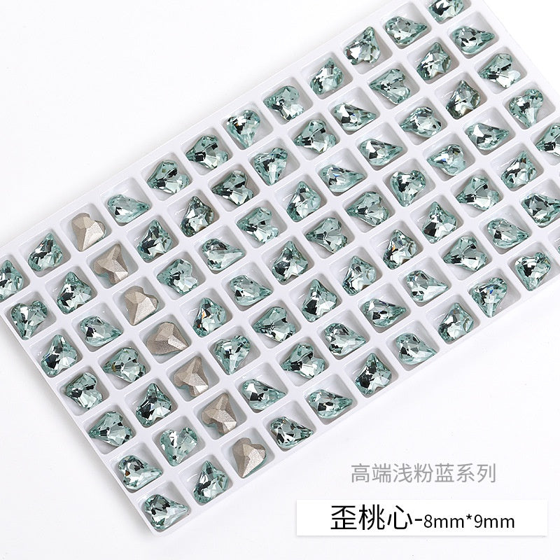 【Genuine in stock】Fashion accessories Accessories for jewelry High Quality Multi Shapes Light Azore Series Rhinestone Crystal Stones For Nail Art Decoration