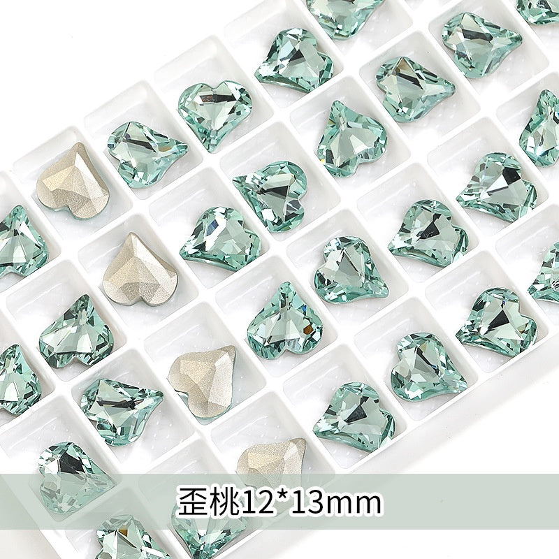 【Genuine in stock】Fashion accessories Accessories for jewelry High Quality Multi Shapes Light Azore Series Rhinestone Crystal Stones For Nail Art Decoration