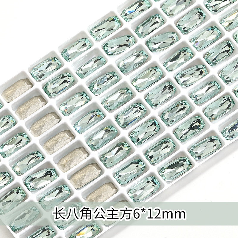 【Genuine in stock】Fashion accessories Accessories for jewelry High Quality Multi Shapes Light Azore Series Rhinestone Crystal Stones For Nail Art Decoration