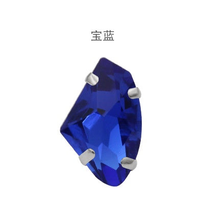 【ready stock】Accessories for jewelry Gemstone jewelry Hot Sell K9 Glass Galactic Sew On Crystal Rhinestones With Setting Copper Claw Stone For Women Dress