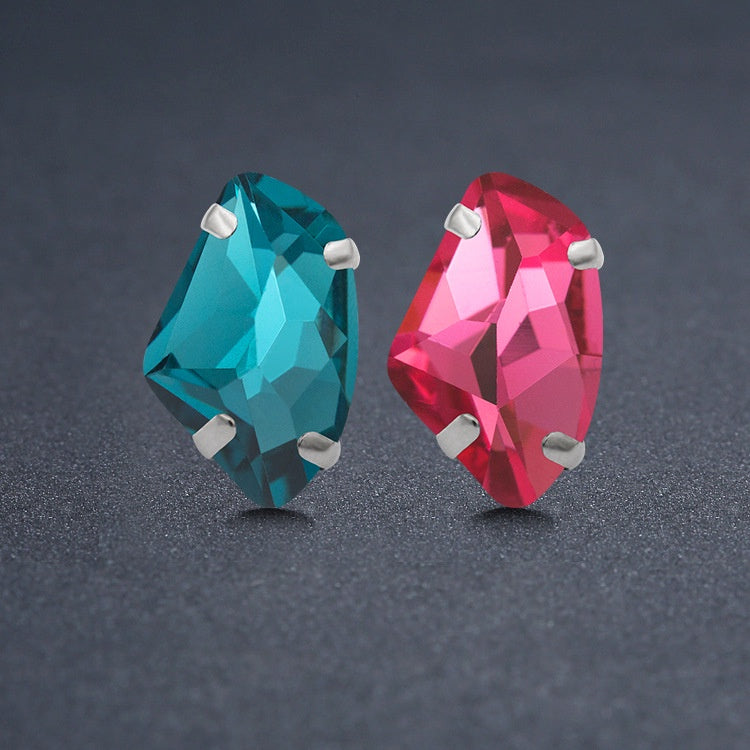 【ready stock】Accessories for jewelry Gemstone jewelry Hot Sell K9 Glass Galactic Sew On Crystal Rhinestones With Setting Copper Claw Stone For Women Dress