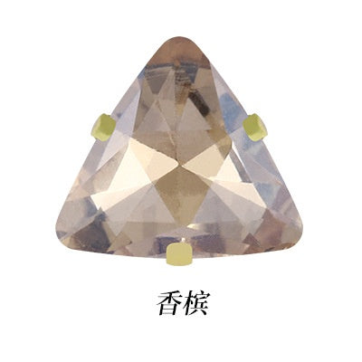 Gold-bottomed Triangle Hand Stitched Rhinestone Glass Crystal Claw Rhinestone Diy Wedding Dress Shoe Size Accessories