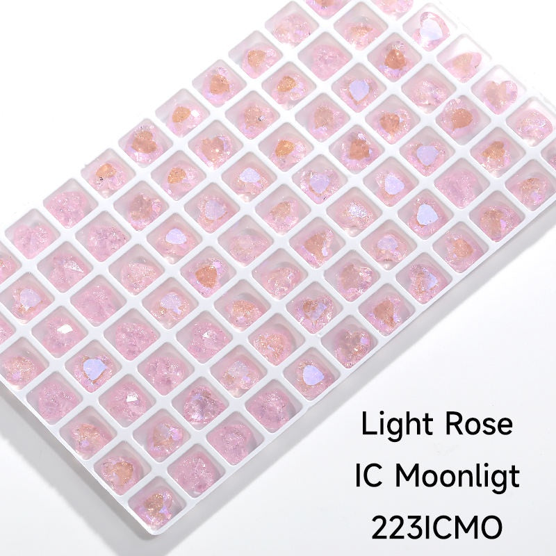 【ready stock】Gemstone jewelry New Design Sweet Shape IC Series Moonlight Color K9 Glass Crystal Rhinestone For Nail Art Accessories