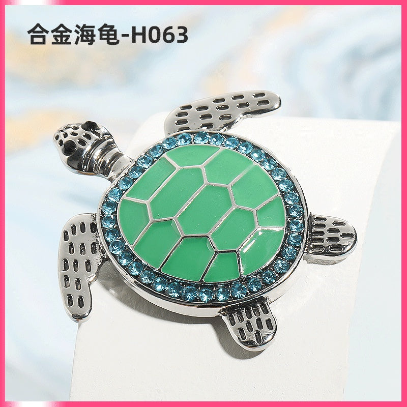 Turtle Shaped Crystal Rhinestone Alloy Accessories Decoration Handmade Diy Mobile Phone Case Making