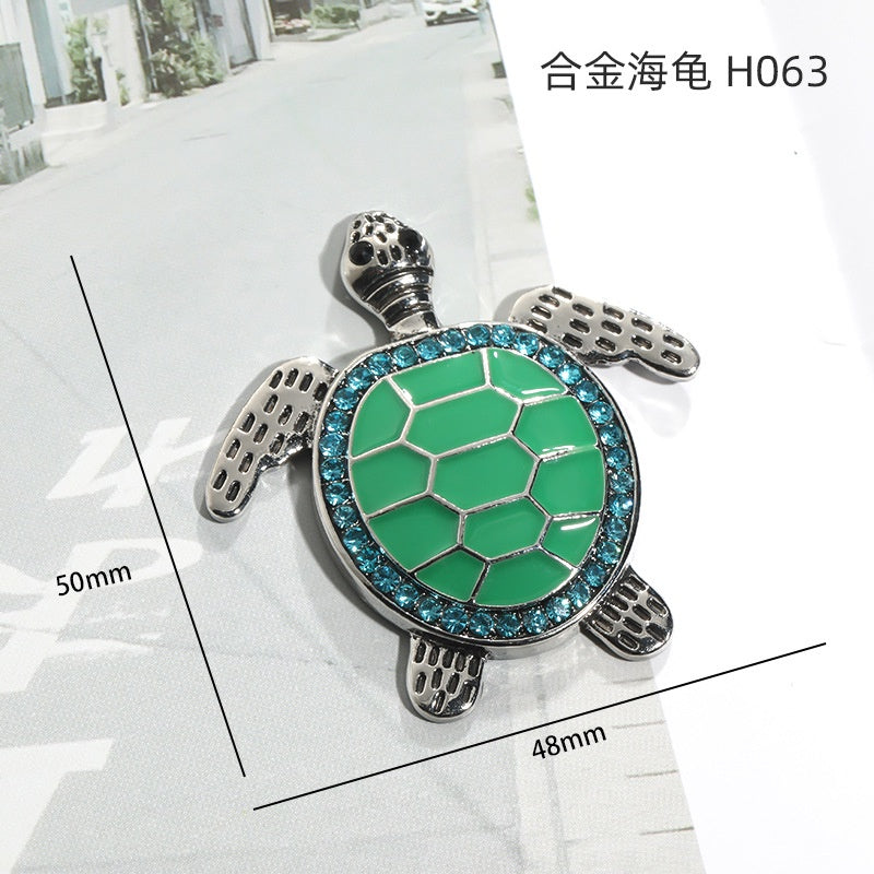 Turtle Shaped Crystal Rhinestone Alloy Accessories Decoration Handmade Diy Mobile Phone Case Making