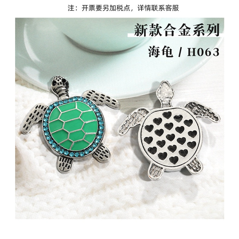 Turtle Shaped Crystal Rhinestone Alloy Accessories Decoration Handmade Diy Mobile Phone Case Making