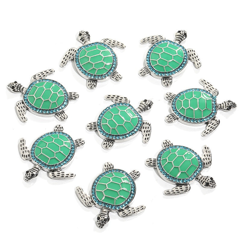 Turtle Shaped Crystal Rhinestone Alloy Accessories Decoration Handmade Diy Mobile Phone Case Making