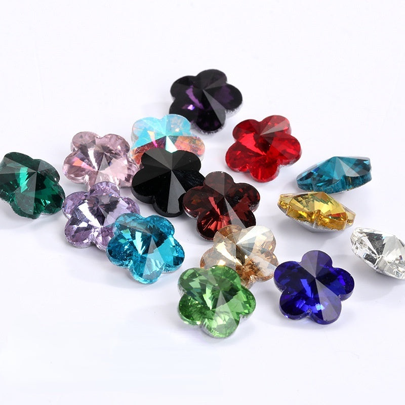 Flower Glass Crystal Rhinestones for Nail Art Decoration Jewelry Making Luxury nail rhinestones