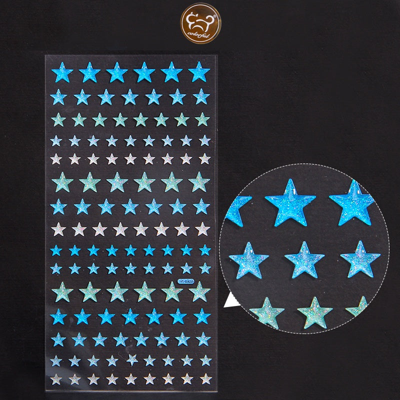 Dazzle Colorful Love Shiny Transparent Crystal Drop Glue Sticker Paste Girl Eyebrow Stick Ear Stick Decoration DIY Hand Ledger