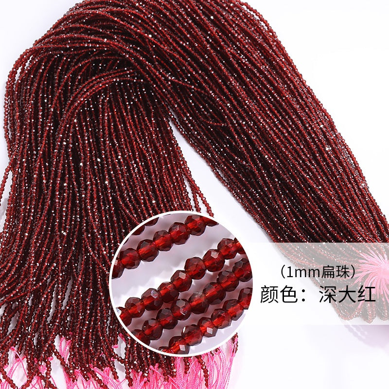 1mm Crystal Flat Glass Beads Hand Make Necklace Bracelet Jewelry DIY Beads