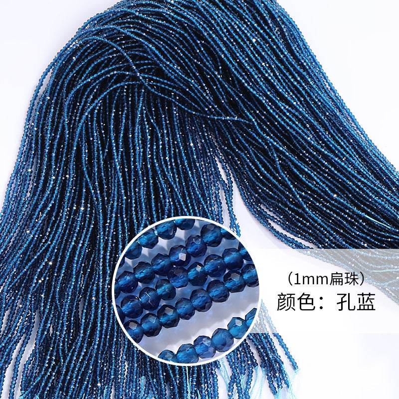 1mm Crystal Flat Glass Beads Hand Make Necklace Bracelet Jewelry DIY Beads