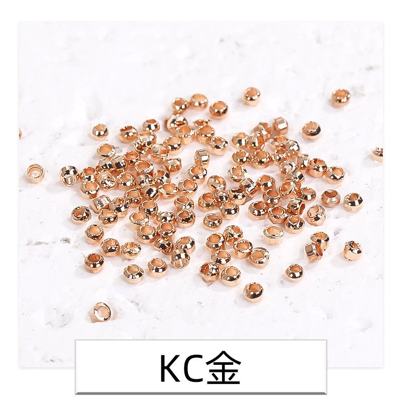 500pcs Environment-friendly Nickel-free Positioning Bead Partition Bead Fixed Bead Tube Bead String Bead Loose Bead DIY Jewelry Accessories Material