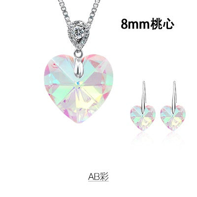 Single-hole Pendant DIY Accessories Earpiece Necklace Accessories Multi-shape AB Colored Glass Rhinestone