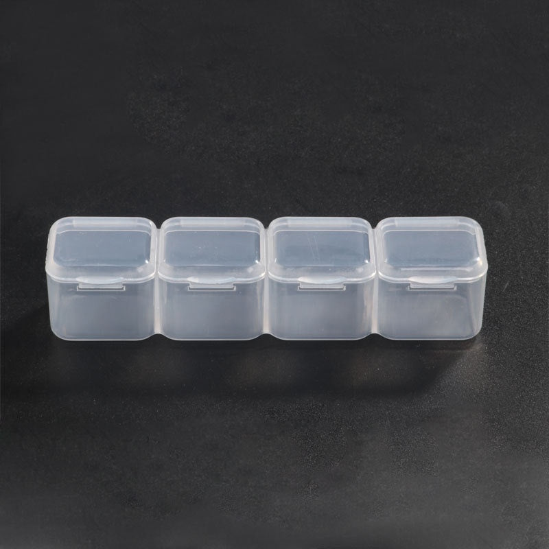 12 Rotating Circular Diamond Box Nail Art Jewelry Storage Box Jewelry Distribution Box Nail Art Diamond Transparent Tool Box