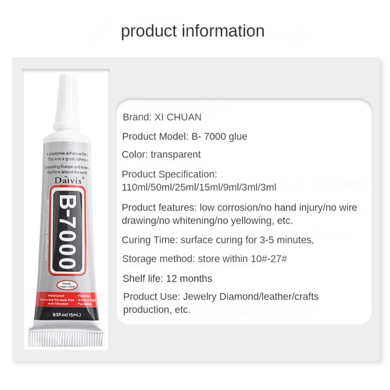 B7000's Glue Toothpaste Glue Stick Rhinestone Phone Case Ornaments Glue Screen Repair Rhinestone Diy Gadgets
