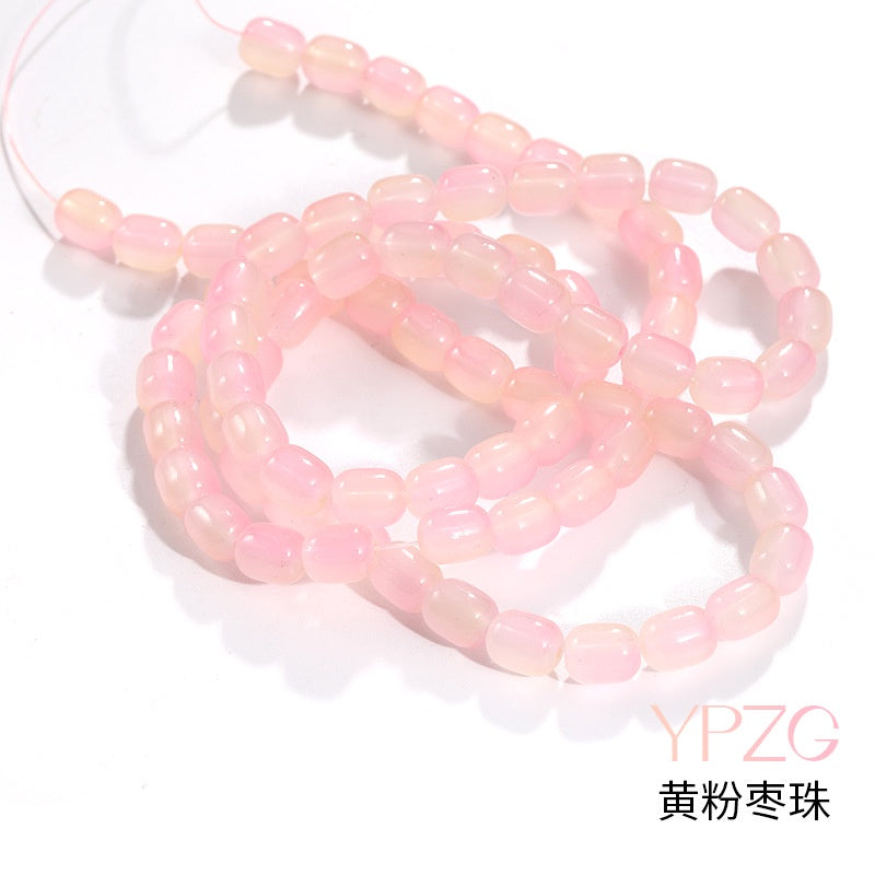 Two-color Date Bead Handmade Loose Bead Through Hole Bead DIY Bracelet Necklace Accessories