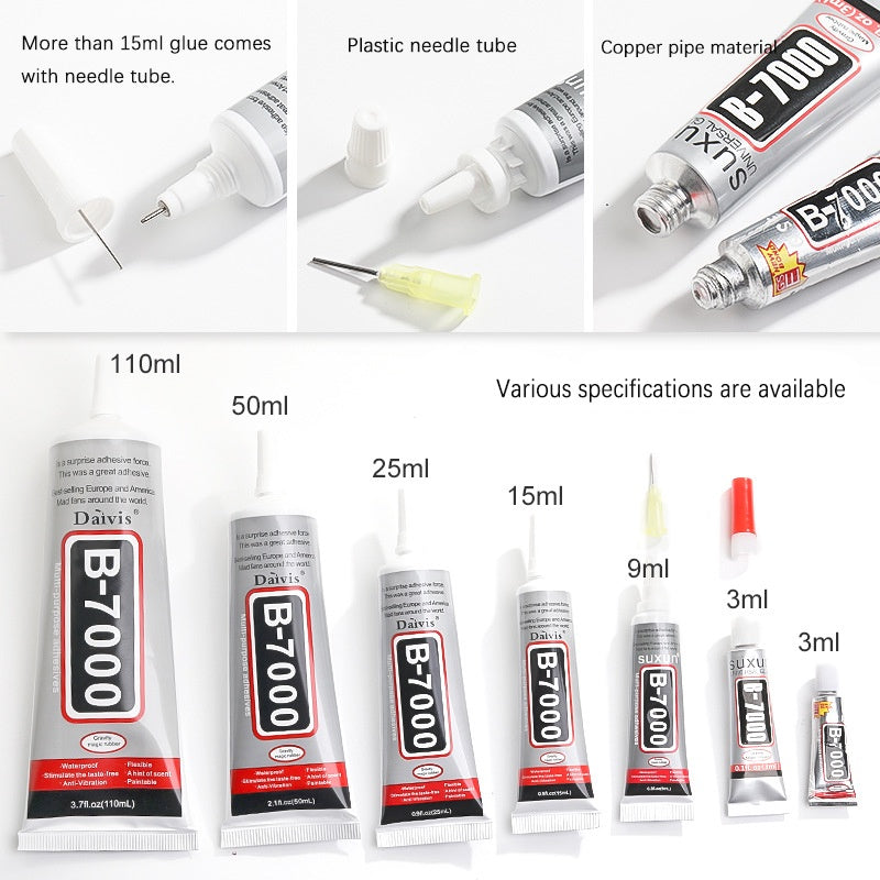 B7000's Glue Toothpaste Glue Stick Rhinestone Phone Case Ornaments Glue Screen Repair Rhinestone Diy Gadgets