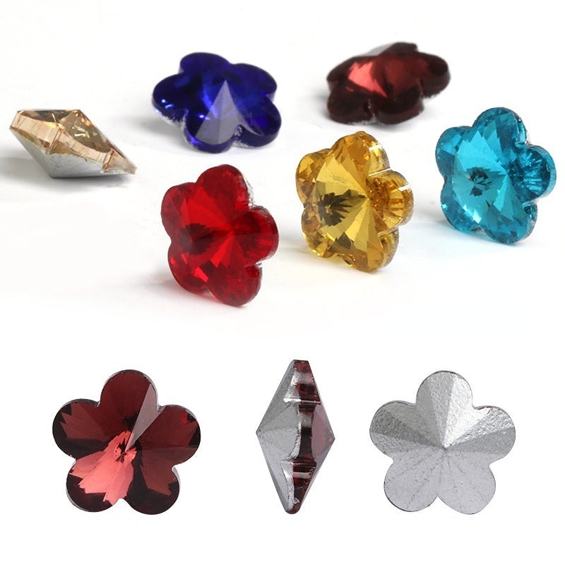 Flower Glass Crystal Rhinestones for Nail Art Decoration Jewelry Making Luxury nail rhinestones
