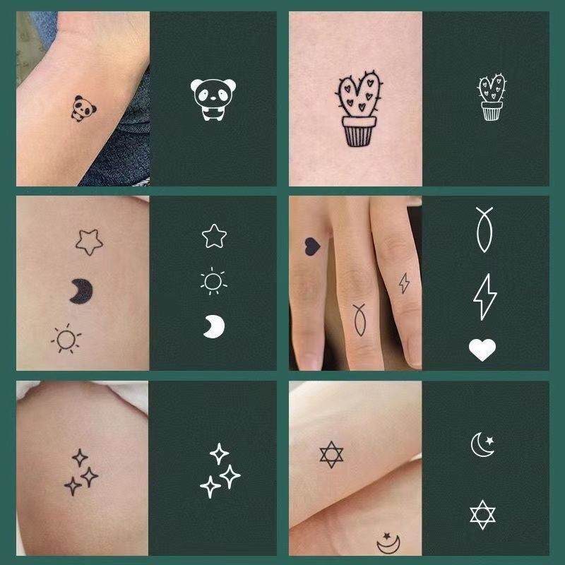 Fashion Small Tattoo Stickers Cute Student Finger Ins Style Semi-permanent Herbal Tattoo Stickers