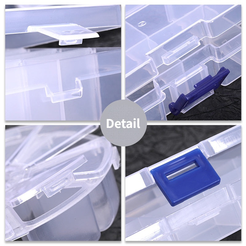Transparent Nail Art Storage Box Multi-functional and Multi-style Removable Nail Art Jewelry Storage Box