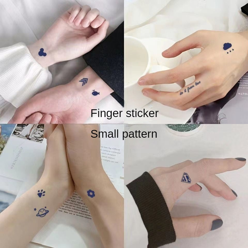 Fashion Small Tattoo Stickers Cute Student Finger Ins Style Semi-permanent Herbal Tattoo Stickers