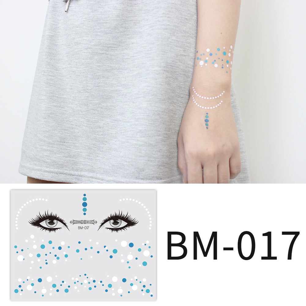 Fashion Little Daisy Print Face Stickers Waterproof and Sweatproof Collarbone Arm Temporary Tattoo Stickers