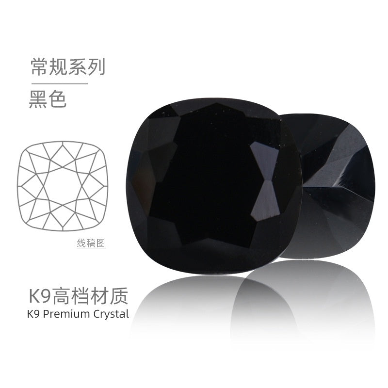 12mm Tip Bottom Special Shape Fat Square Crystal Diamond Tip Bottom Special Shape Glass Diamond Diy Jewelry Accessories Materials