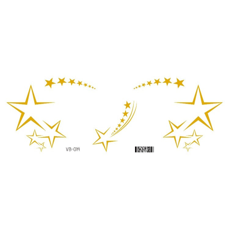 Gold Stickers Beauty Makeup Sweet Makeup Party Concert Gold Face with Waterproof Tattoo Stickers