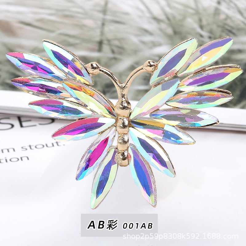 Full of Diamond Crystal Butterfly Alloy Cell Phone Case DIY Crocs Accessories