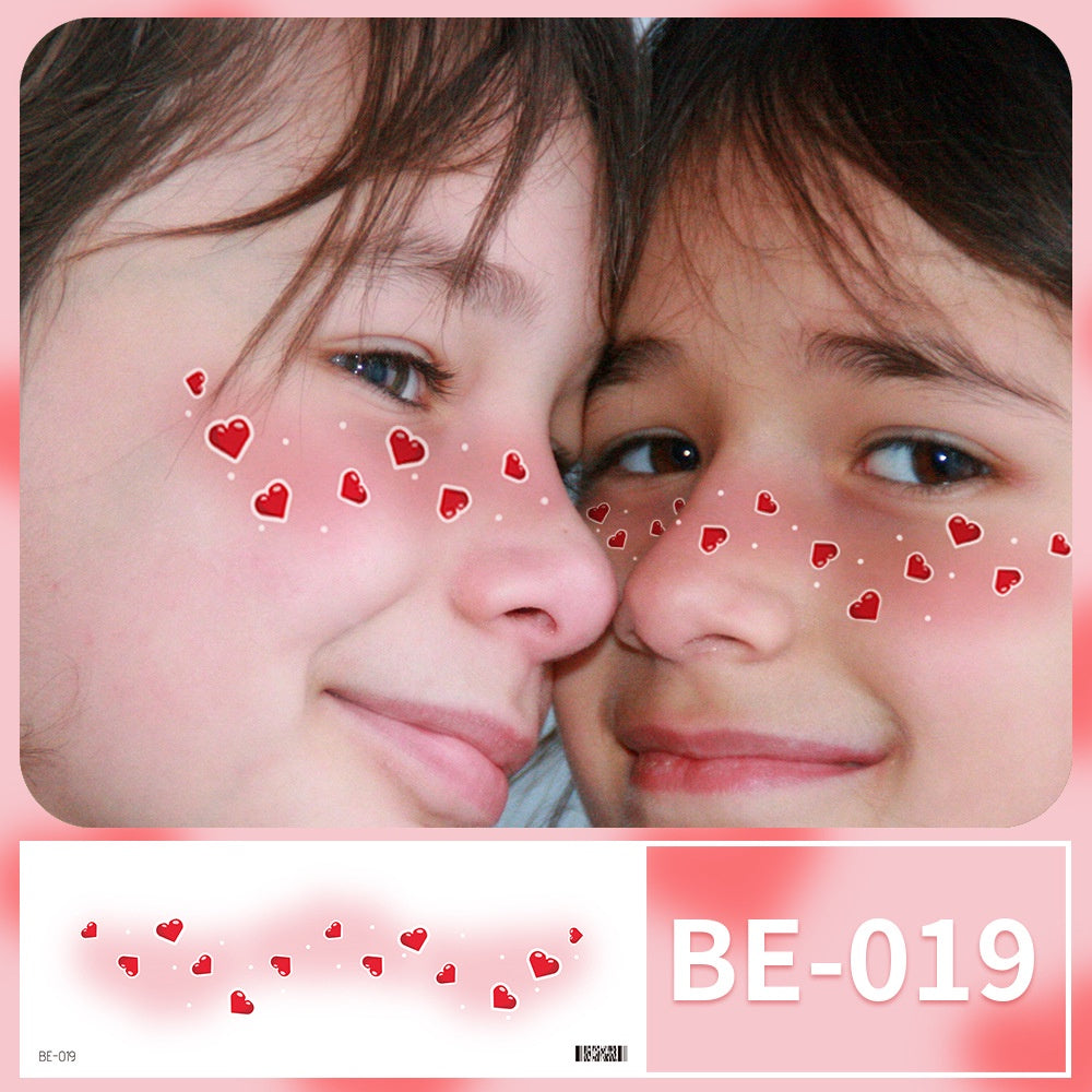 Blush makeup stickers Love Star Tattoo Sticker Cute Girl Face Sticker