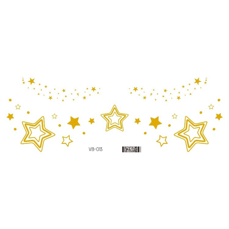 Gold Stickers Beauty Makeup Sweet Makeup Party Concert Gold Face with Waterproof Tattoo Stickers