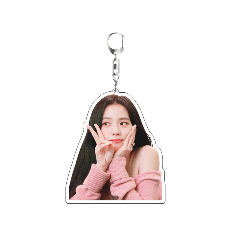 Korean Girl Group BP Keychain Double-sided Sandwich Acrylic Schoolbag Pendant