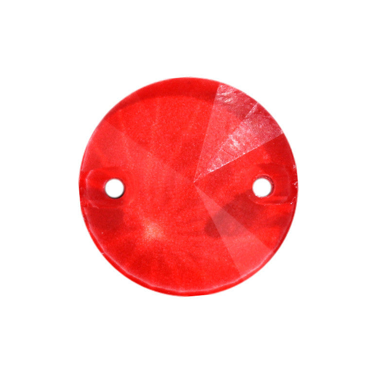 Neon Colors Rivoli Round K9 Glass Sew On Crystal Button for Garment Wedding Dresses