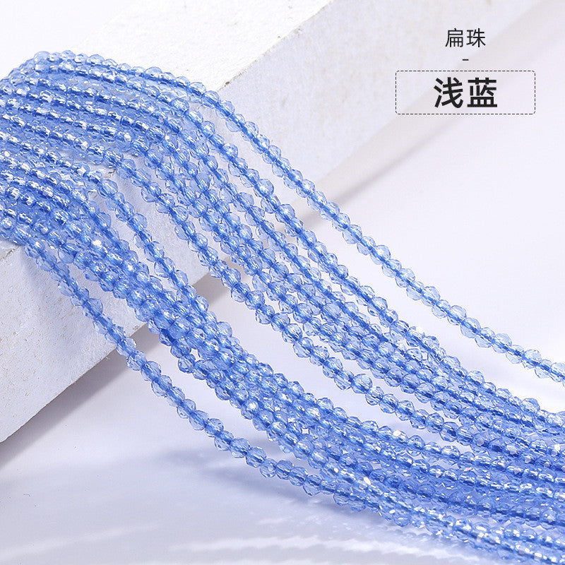 1mm Crystal Flat Glass Beads Hand Make Necklace Bracelet Jewelry DIY Beads