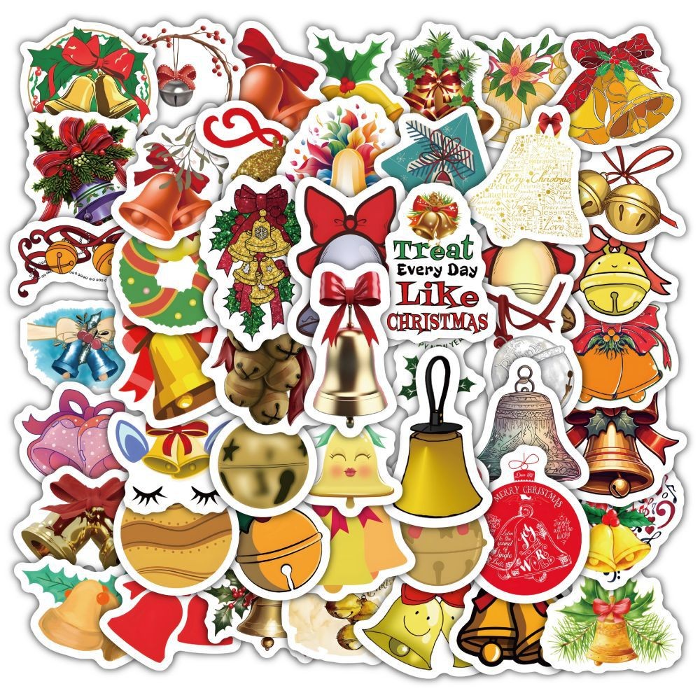 Christmas Style PVC Stickers DIY Laptop Phone Case Luggage Diary Decoration Waterproof Decal