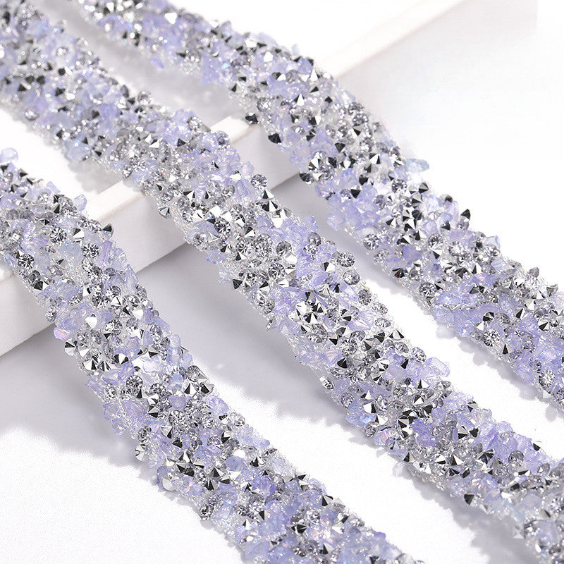 Self-adhesive Gloss Resin Inlaid Crystal Ribbon Strip Diy Handmade Accessories